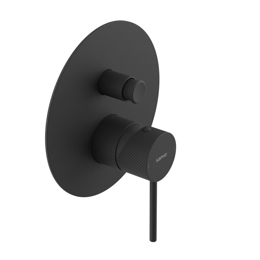 Sapho ULTRASAN podomítková sprchová baterie, 2 výstupy, černá mat