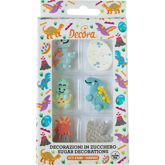 Cukrová dekorace dinosaurus 6ks - Decora