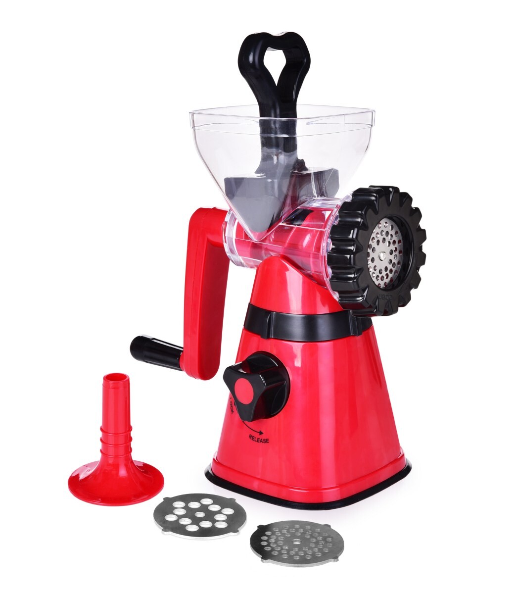 GOLEM | velký ruční mlýnek na maso | dva mlecí disky, nástavec na klobásy a přísavka