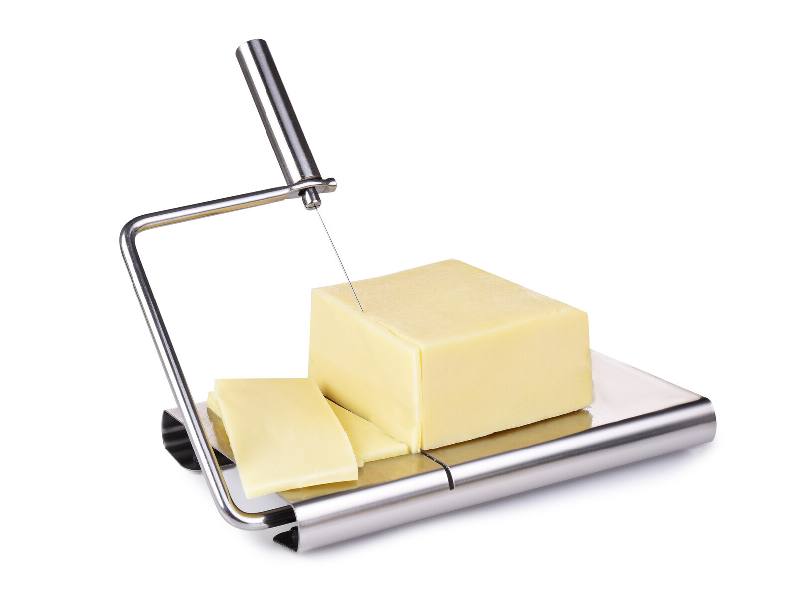 GOURMET | kráječ na sýr s jemnou strunou | Nerezový řezák s 5 náhradními strunami