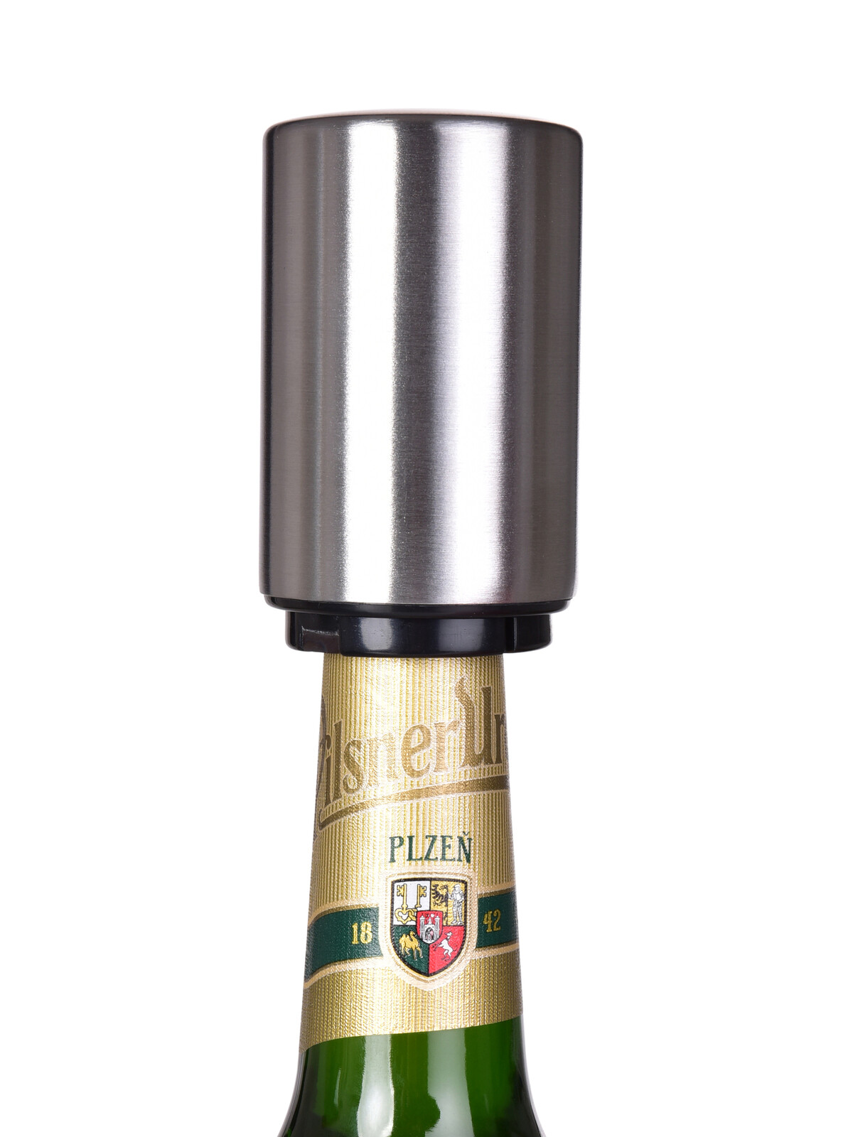 SAMOOTVÍRÁK | mechanický otvírák na lahve | Zatlač & vytáhni – korunku chytí magnet