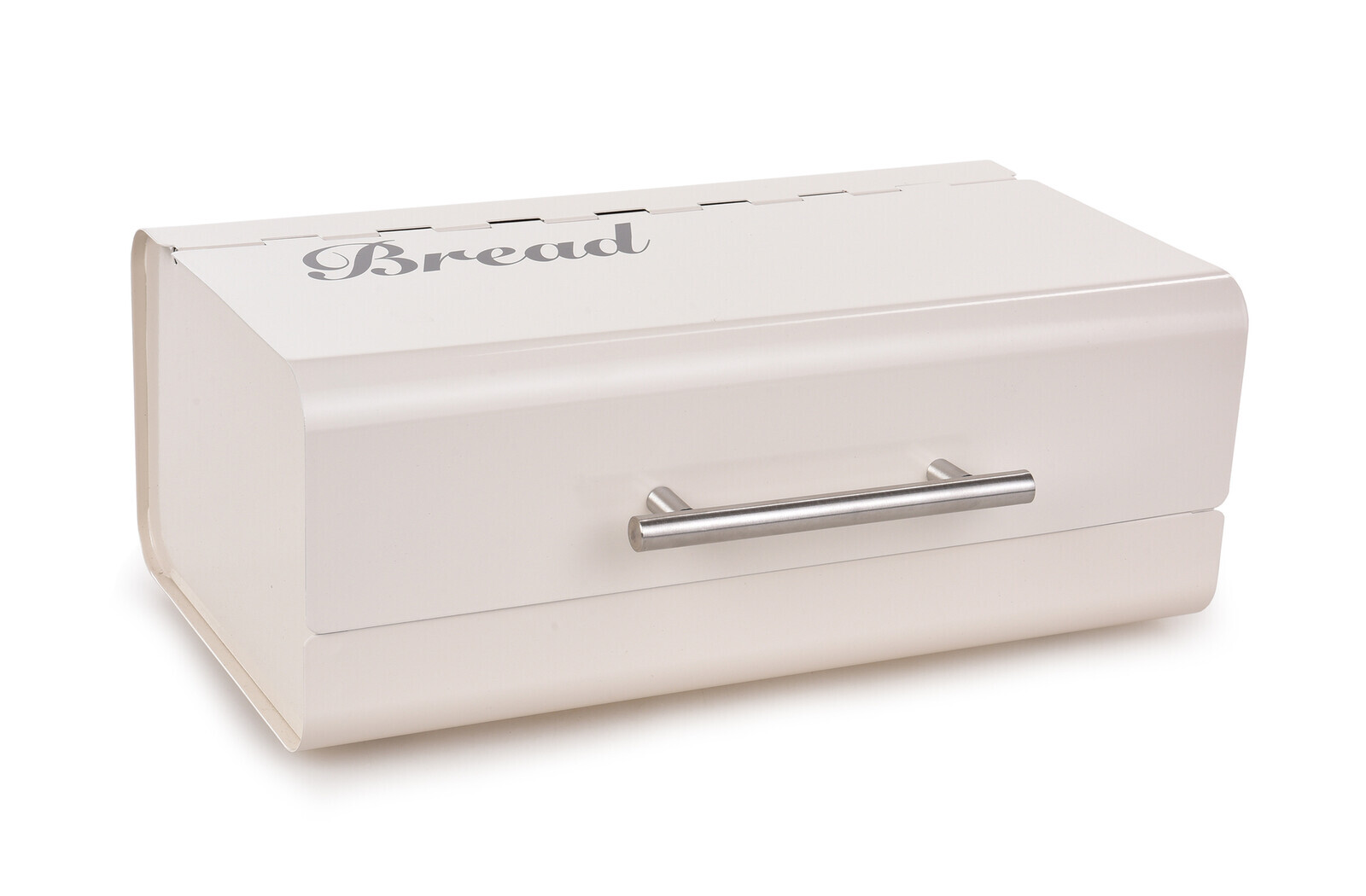 GOURMET | kovový chlebník s otevíracím víkem smetanový