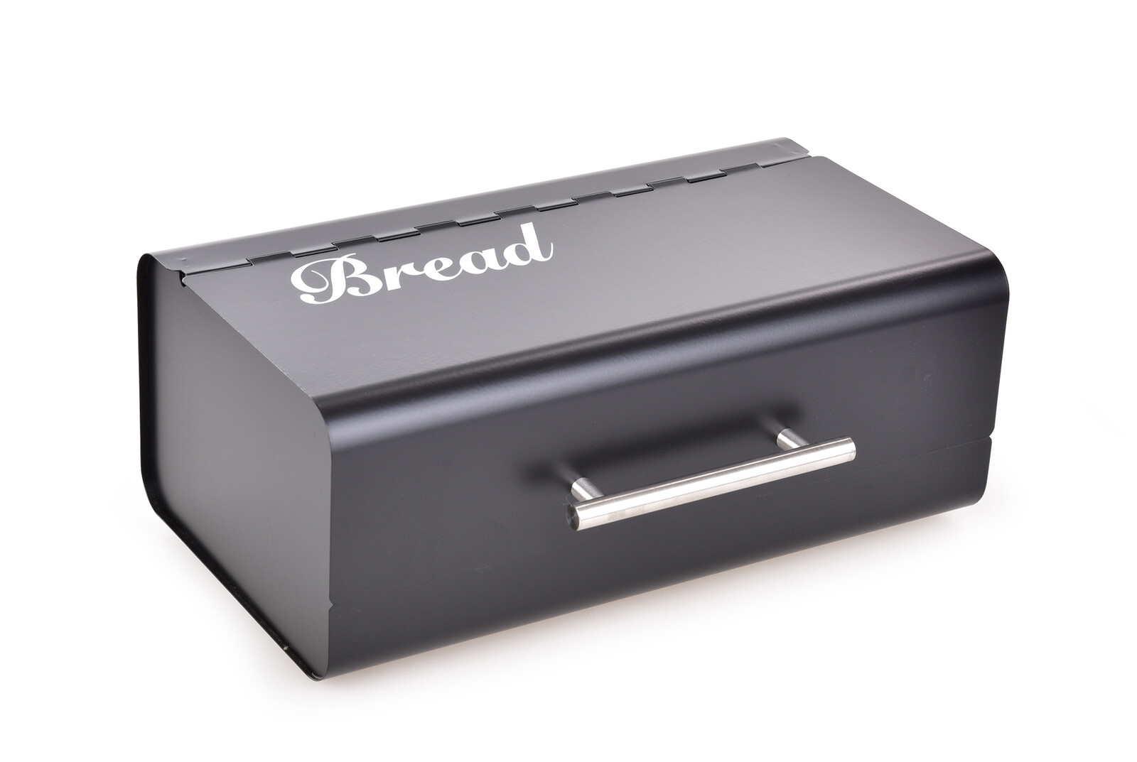 GOURMET | kovový chlebník s otevíracím víkem černý