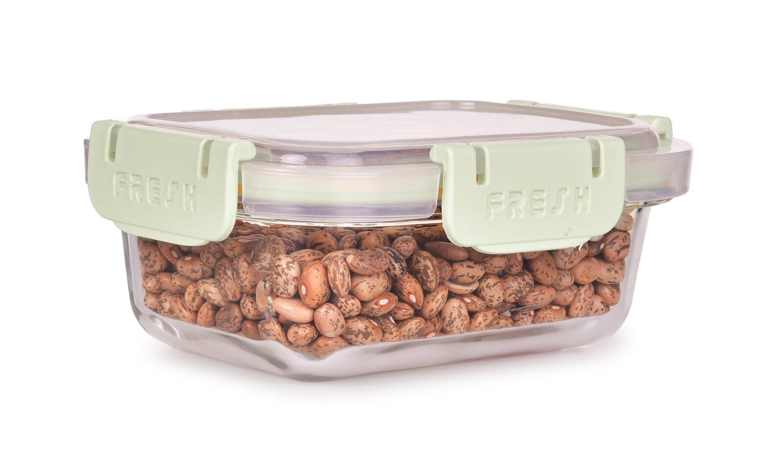 CVAK&CVAK | Skleněná krabička na jídlo 350 ml zelinkavá