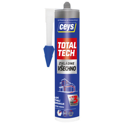 Ceys Total Tech Express univerzální lepidlo a tmel, stříbrné 290 ml