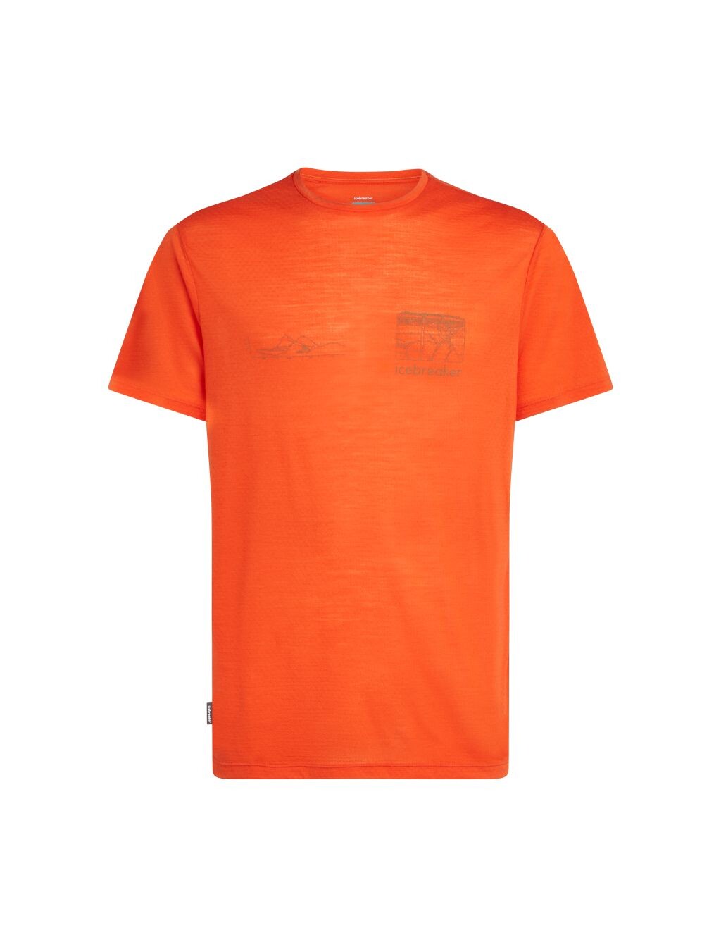 ICEBREAKER Mens 125 Cool-Lite Sphe SS Tee Trail, Fervid (vzorek) velikost: M