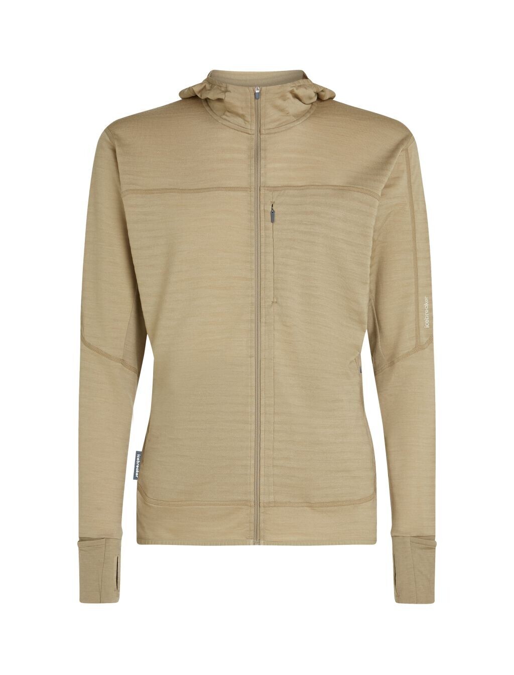 ICEBREAKER Mens 300 RealFleece Descender LS Zip Hood, Flagstone (vzorek) velikost: M