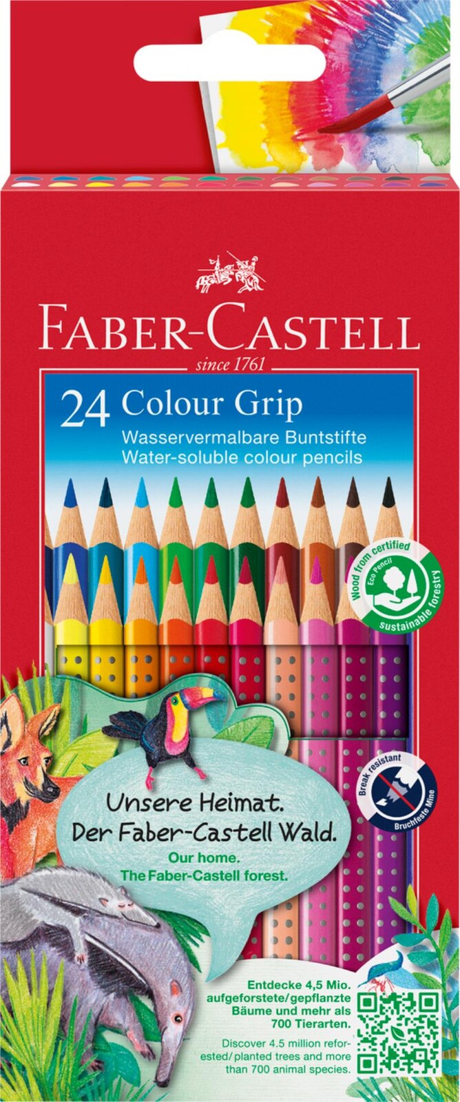 Faber-Castell Pastelky GRIP 2001 - v papírové krabičce, 24 ks