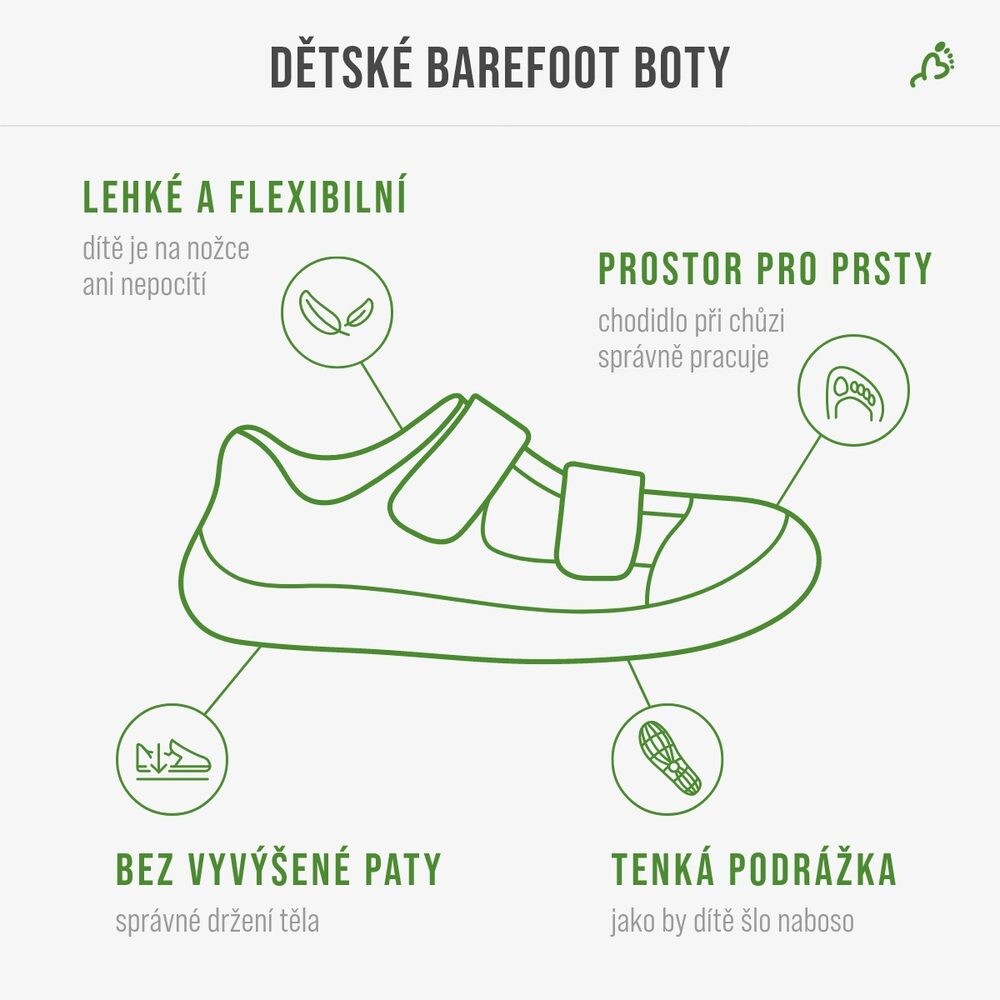 BABY BARE FEBO FALL Bosco Dětské celoroční barefoot boty - 23