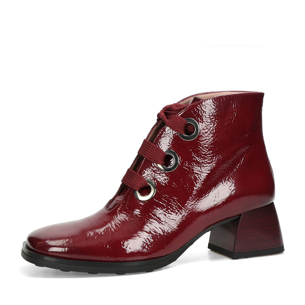 Hispanitas dámské kožené kotníkové boty - bordó - 36