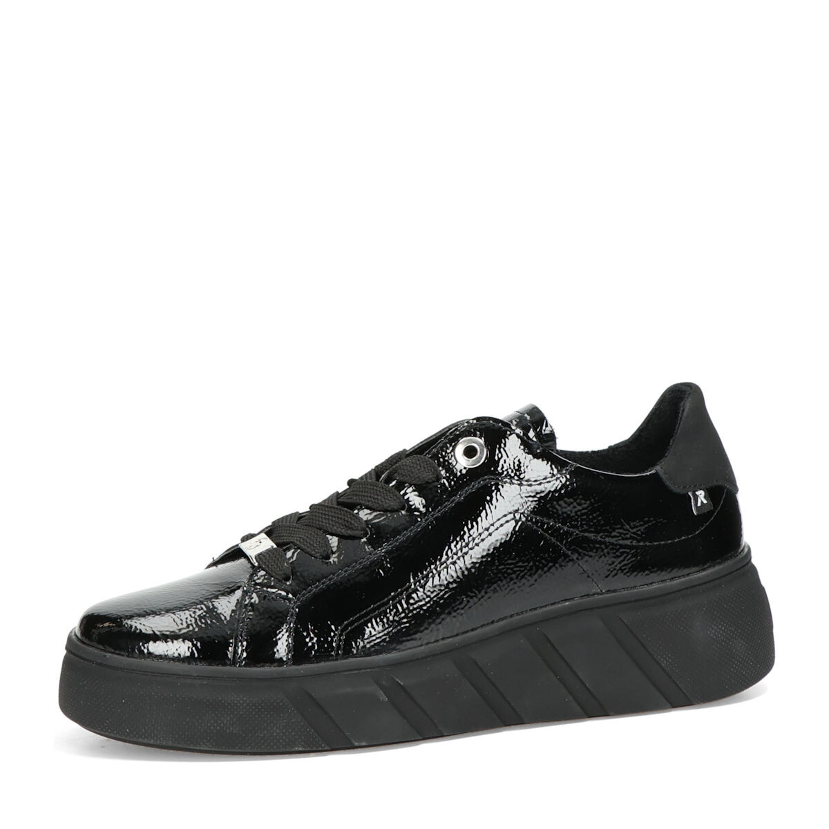 Rieker dámské lakované tenisky - černé - 36