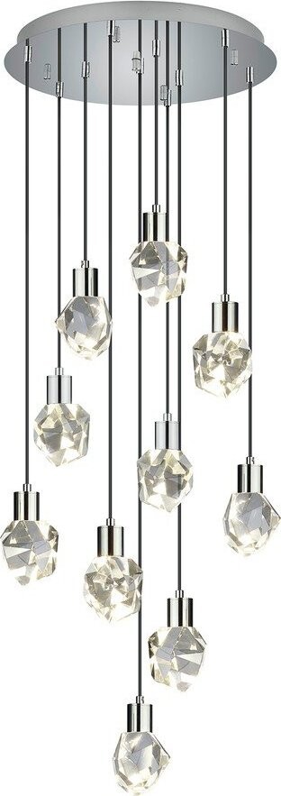 LED závěsné svítidlo ve stříbrné barvě se skleněným stínidlem ø 51,5 cm Verano – Trio Select