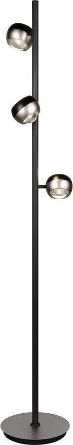 Černá/ve stříbrné barvě LED stojací lampa (výška 150 cm) Orbit – Trio Select