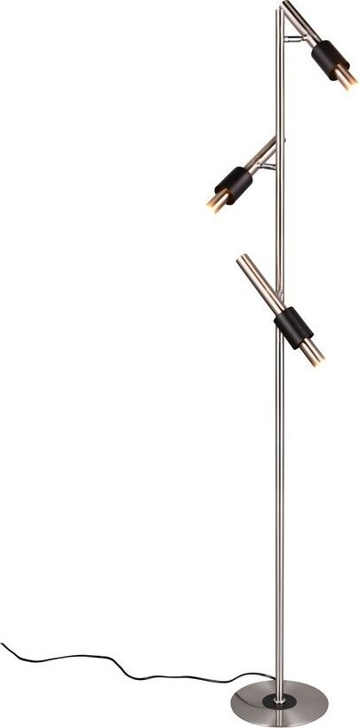 Černá/ve stříbrné barvě LED stojací lampa (výška 150 cm) Ikaris – Trio Select