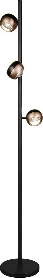 Černá/v bronzové barvě LED stojací lampa (výška 150 cm) Orbit – Trio Select