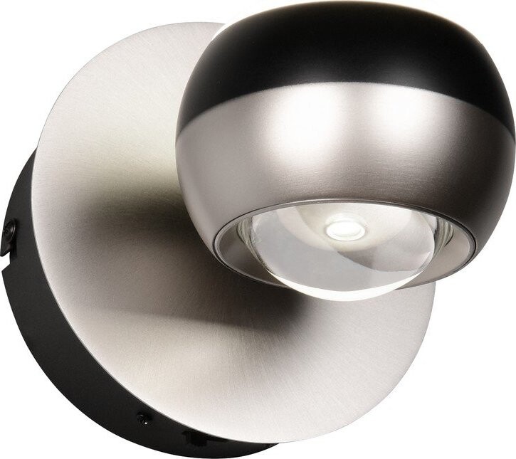 Černé/ve stříbrné barvě LED nástěnné svítidlo Orbit – Trio Select