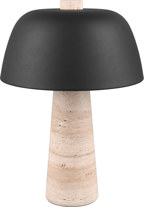 Černá/béžová stolní lampa s kovovým stínidlem (výška 41 cm) Timba – Trio Select