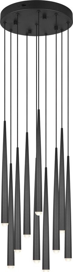 Černé LED závěsné svítidlo ø 30 cm Cala – Trio Select