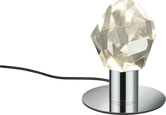 LED stolní lampa ve stříbrné barvě se skleněným stínidlem (výška 17 cm) Verano – Trio Select