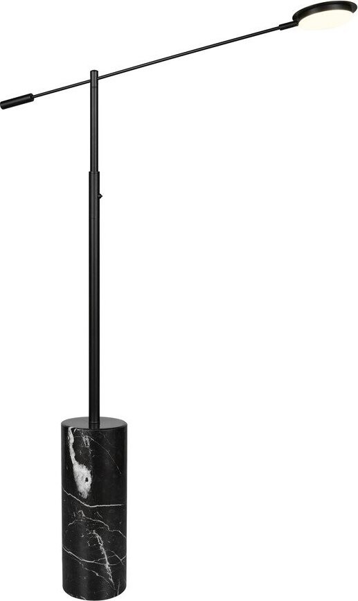 Černá LED stojací lampa (výška 145 cm) Fiore – Trio Select