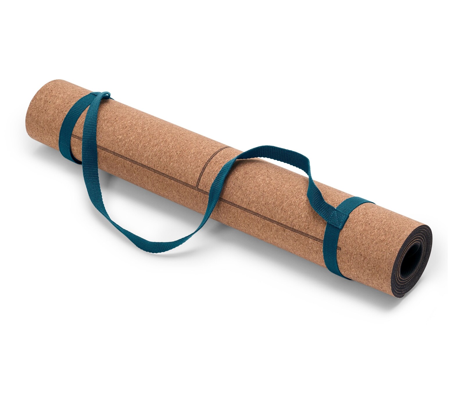 Tchibo - Korková podložka na jógu - barva: modrá