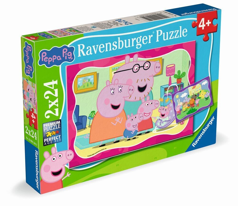 Ravensburger Prasátko Peppa Puzzle 2x24 dílků