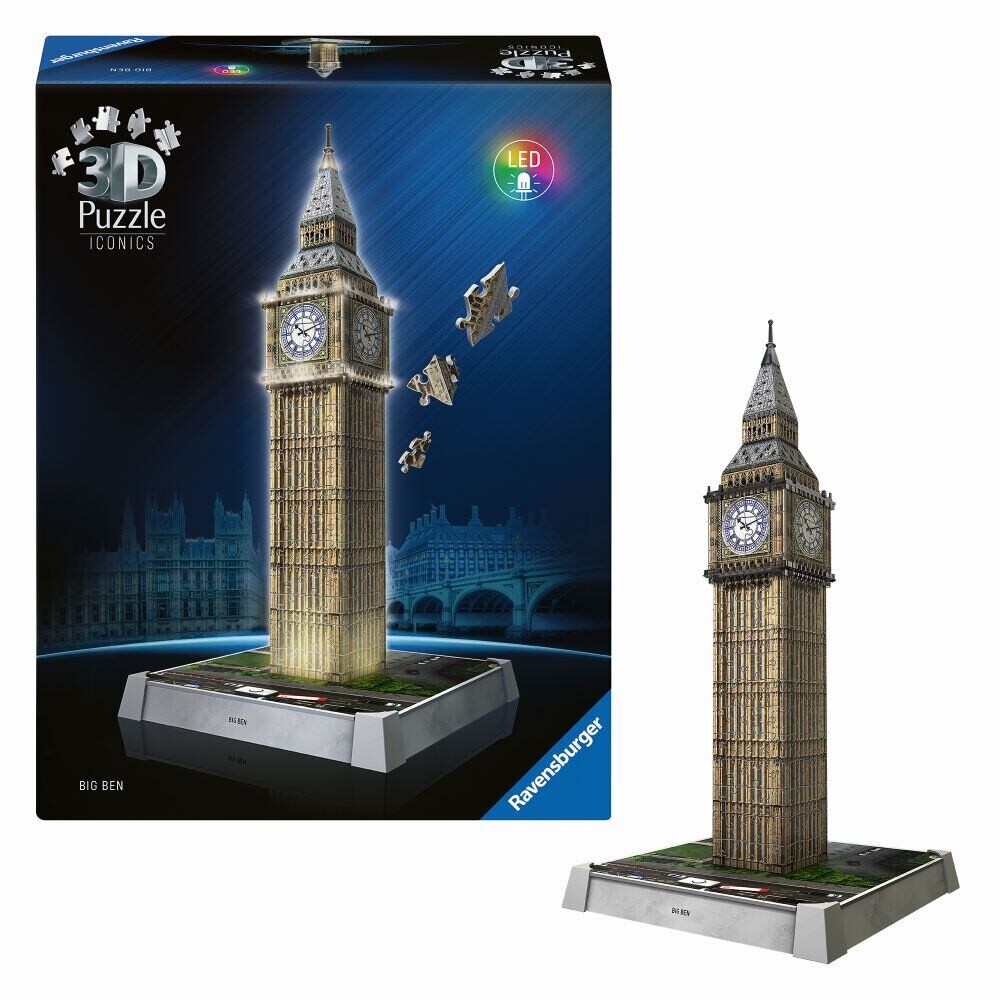 Ravensburger Iconics: Big Ben (Noční edice) 3D Puzzle 235 dílků