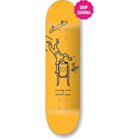 Sk8 Deska Macba Life Brother Merle Crash - Oranžová - 8.25