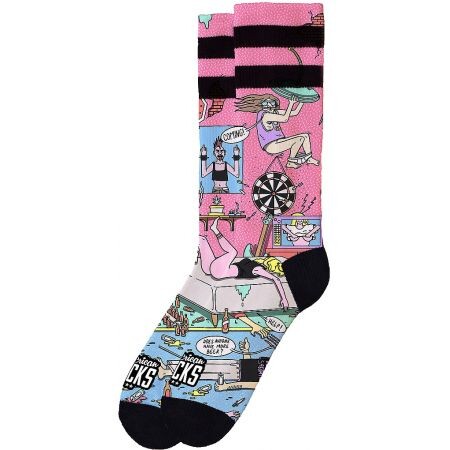 Ponožky American Socks American Pie - Růžová - L/Xl