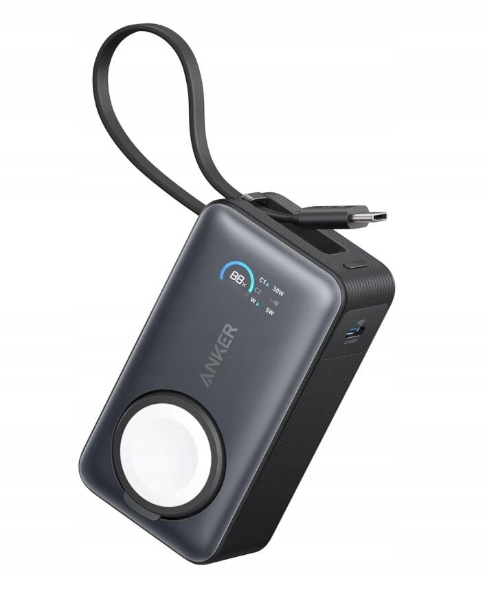 Powerbanka Anker Innovations MagGo 10 000 mAh 35W pro Apple Watch, černá