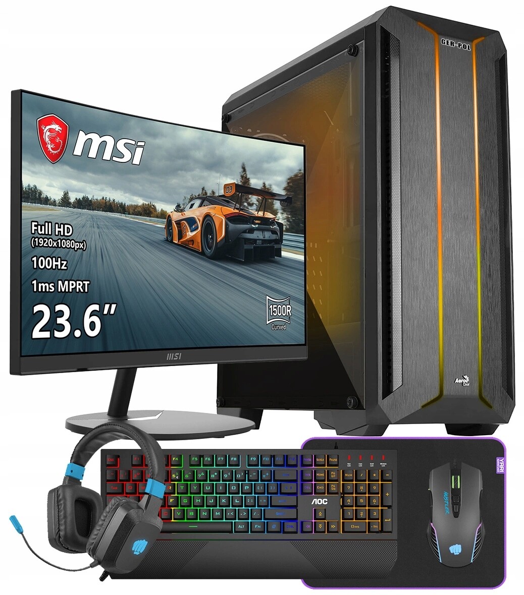 Počítač Ryzen 7 Rtx 3050 32GB DDR4 1TB Ssd Win11 Monitor 23.6