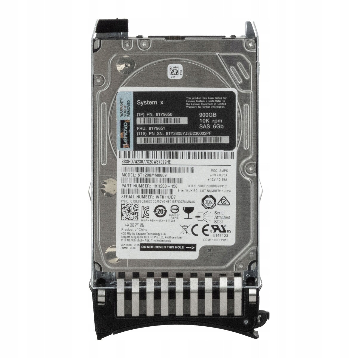 Lenovo 81Y9651 81Y9650 900GB 10K 64MB SAS-2 2,5'' ST1200MM0009