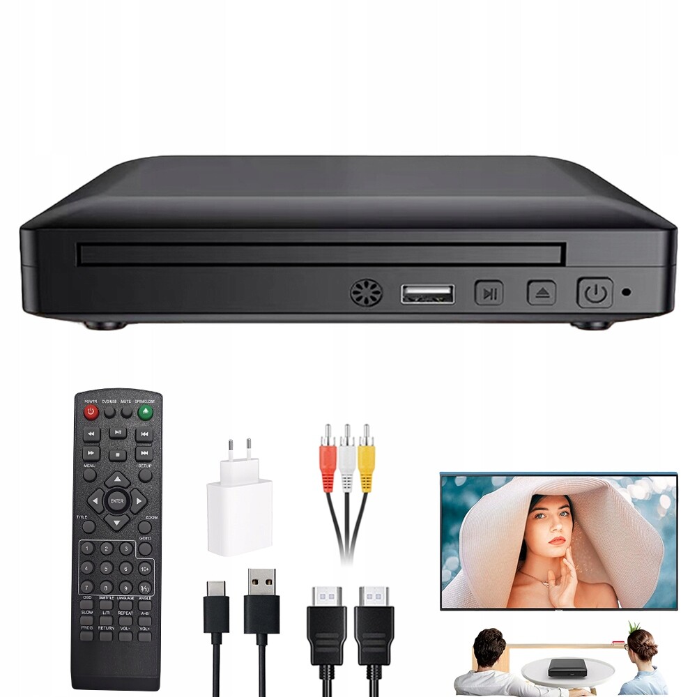 Přehrávač DVD CD 1080P Hdmi Av Usb bez regionu s dálkovým ovládáním Eu