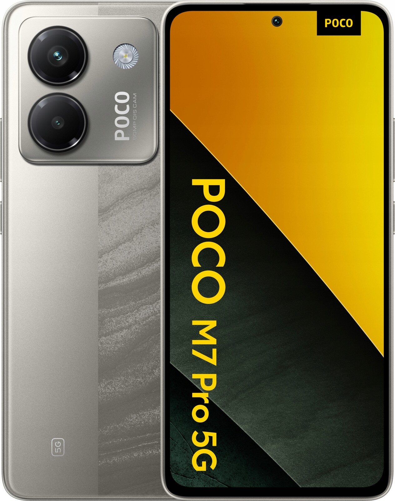 Smartphone Xiaomi Poco M7 Pro 5G 12/256GB Dual Sim Nfc stříbrný nabíječka