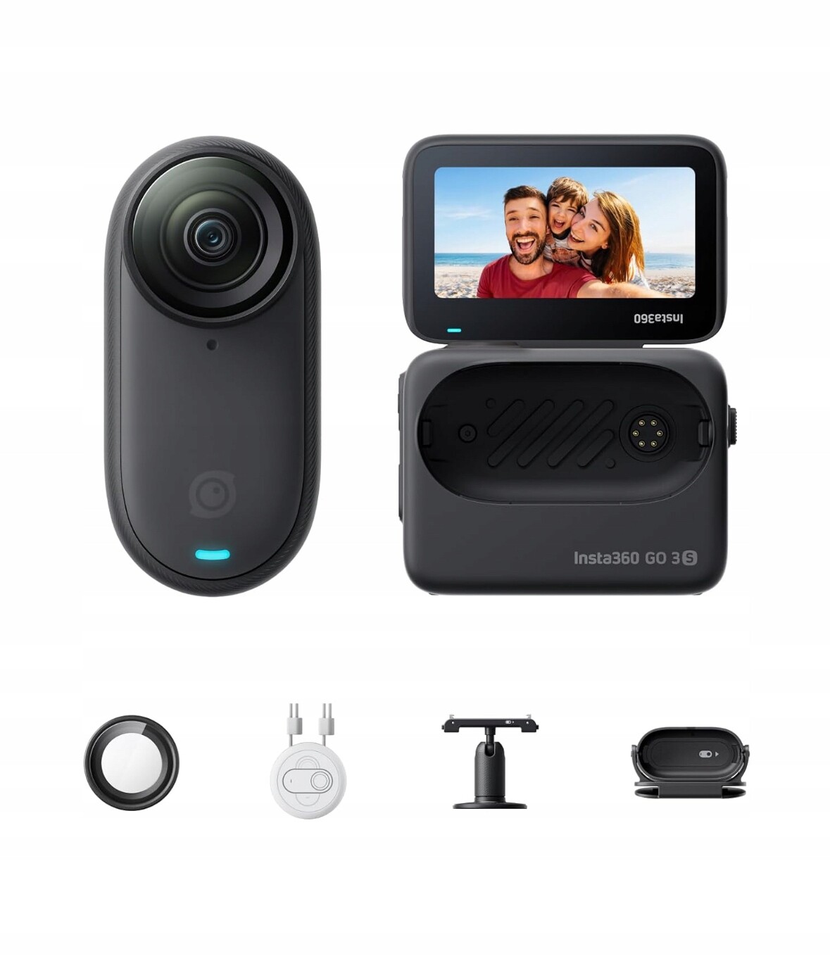 Sportovní kamera Insta360 Go 3S 128 Gb přenosná minikamera 4K voděodolná