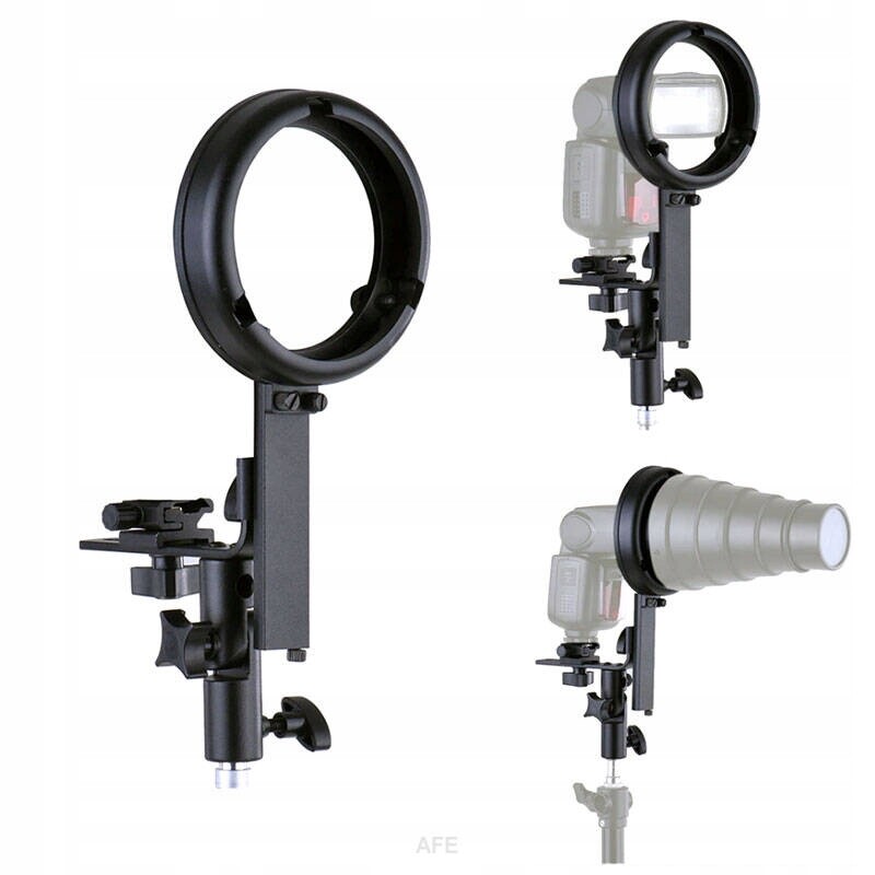 Profesionální kovový držák Bowens vertikální Typ L pro systémové lampy