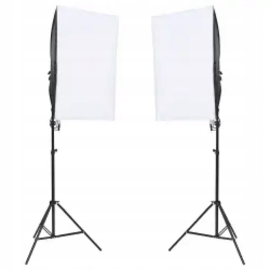 vidaXL Fotografická studiová sada s lampami a pozadím