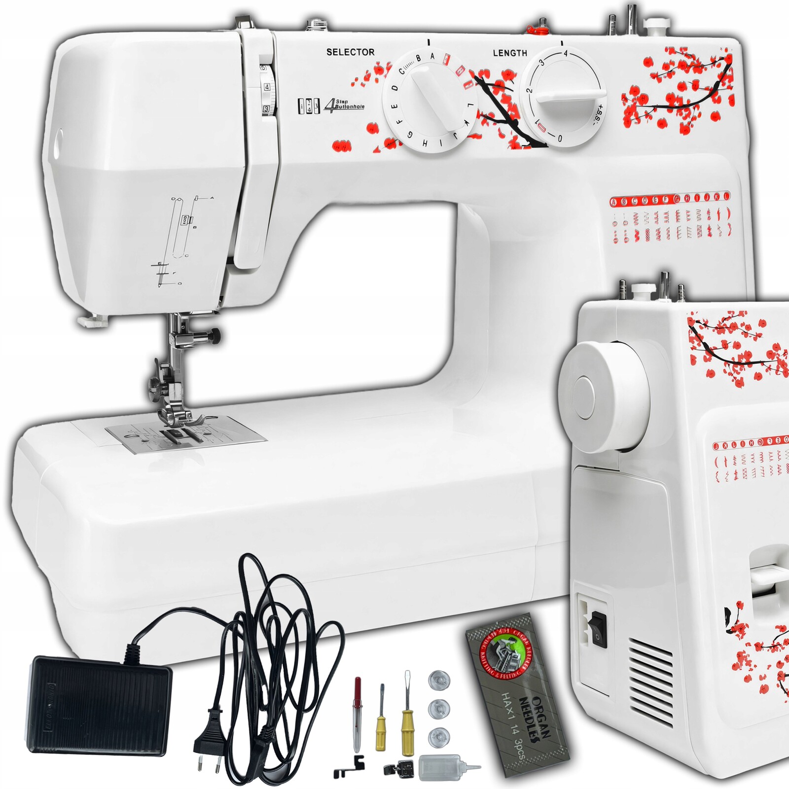 Domácí Šicí Stroj Nastavitelný, Silný, 48 X Vzory Stehů Příslušenství