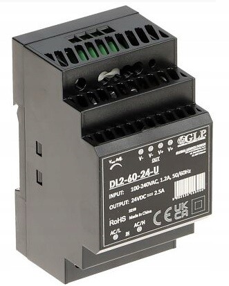 Napájecí zdroj 24V 60W 2.5A na Din lištu IP20
