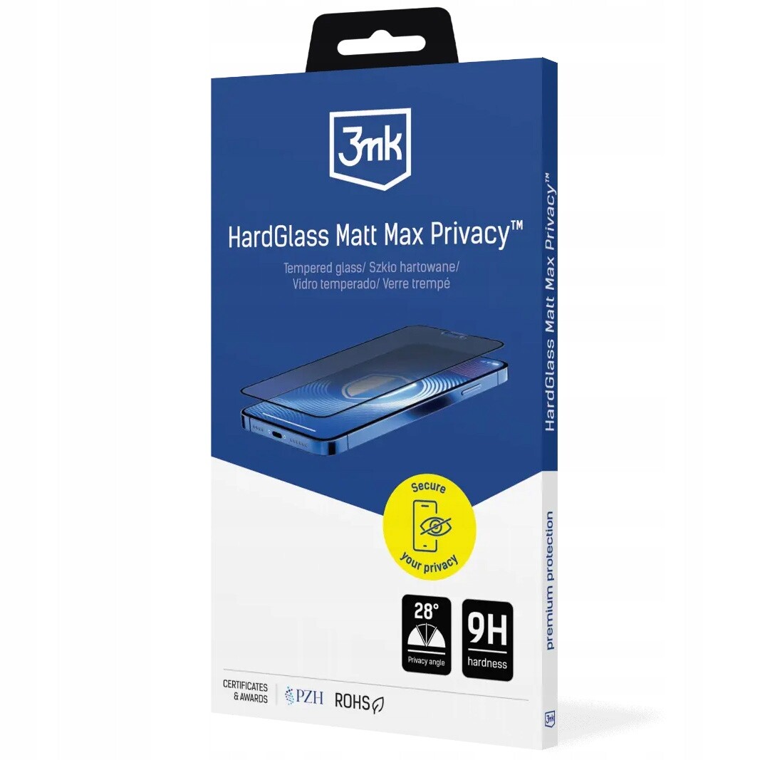Matné sklo s privátním filtrem pro Apple iPhone 17 Pro Max 3mk HardGlass Matt