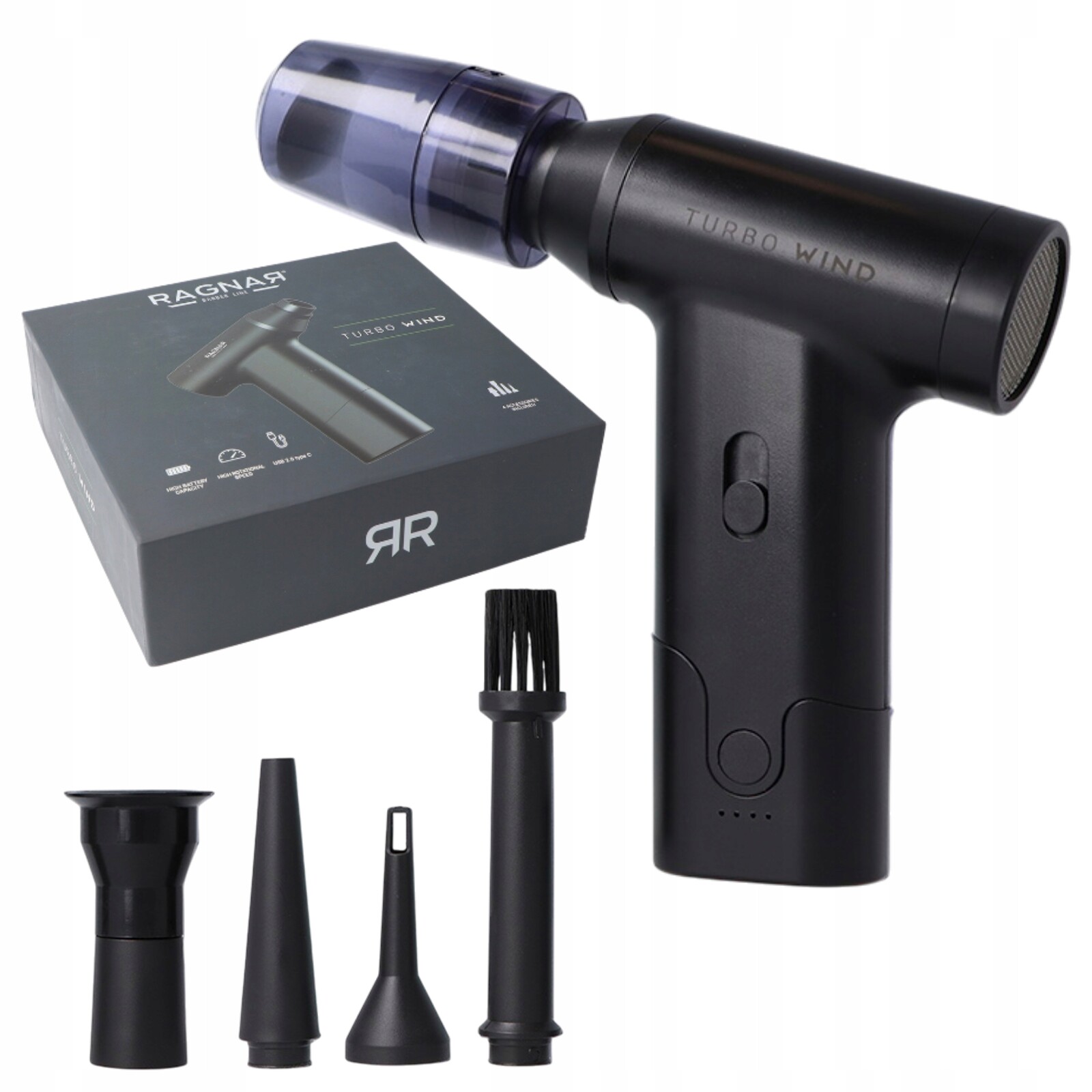 Mini Dmychadlo Barberská Kadeřnická fén Bezdrátová Turbo Výkonná