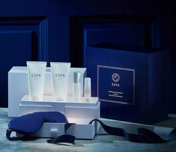 Dárková sadaESPA Maska pod oči Mléko do koupele Noční krém Mlha