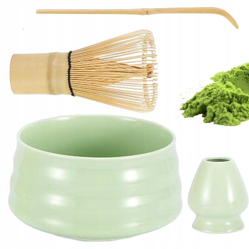 Dárková Sada Na Čaj Matcha Metla Podstavec Špachtle 4V1