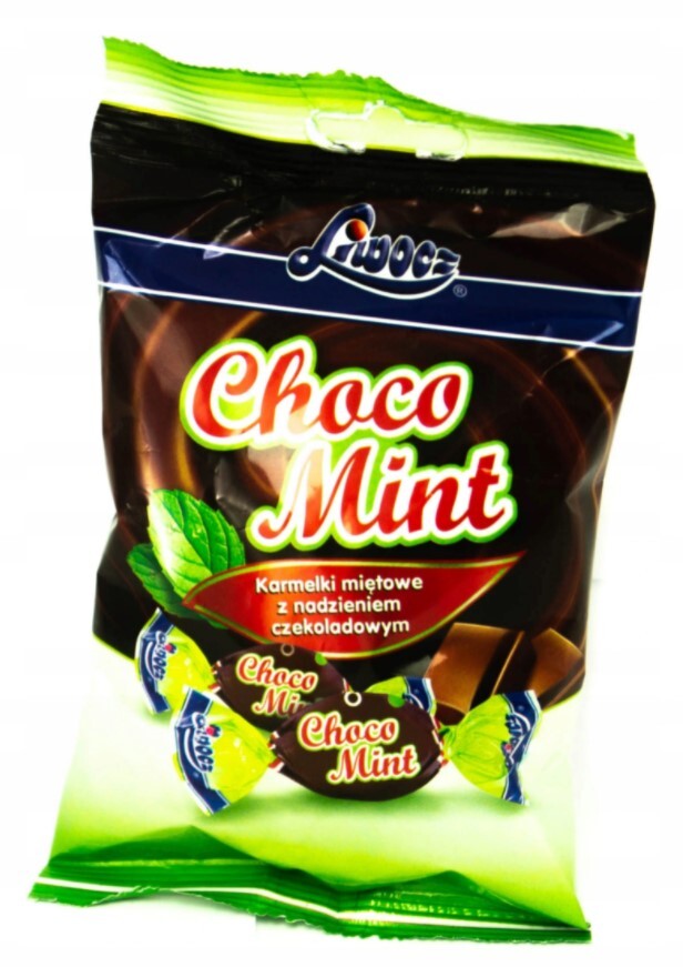 Choco Mint Bonbóny Liwocz 80 g Karamelky mátové s čokoládovou náplní