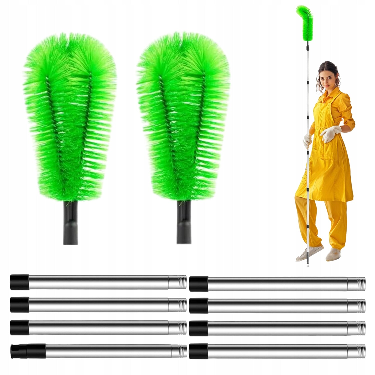 Teleskopický Kartáč 8 Segmentů Na Čištění Pavouků A Bláta 310 CM