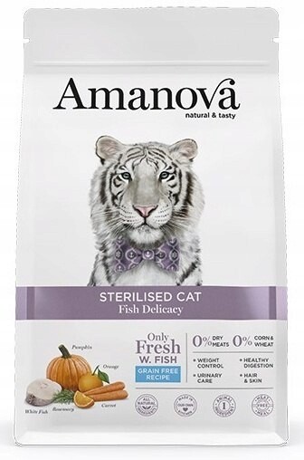 Amanova Cat Sterilised Fish Delicacy bílá ryba 4 kg