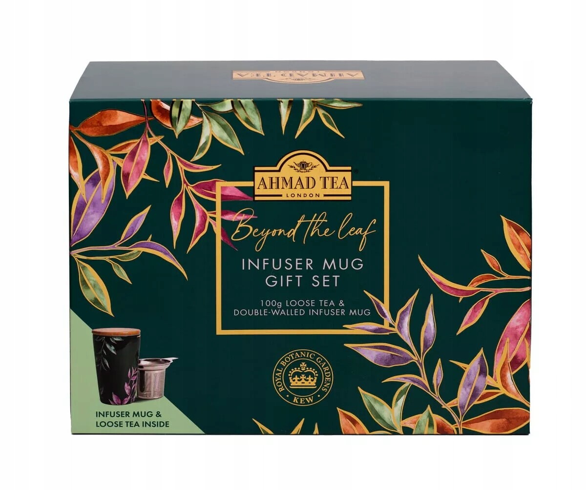 Dárková sada černého Čaj Kew Majestic Breakfast Mug Ahmad Tea 100g