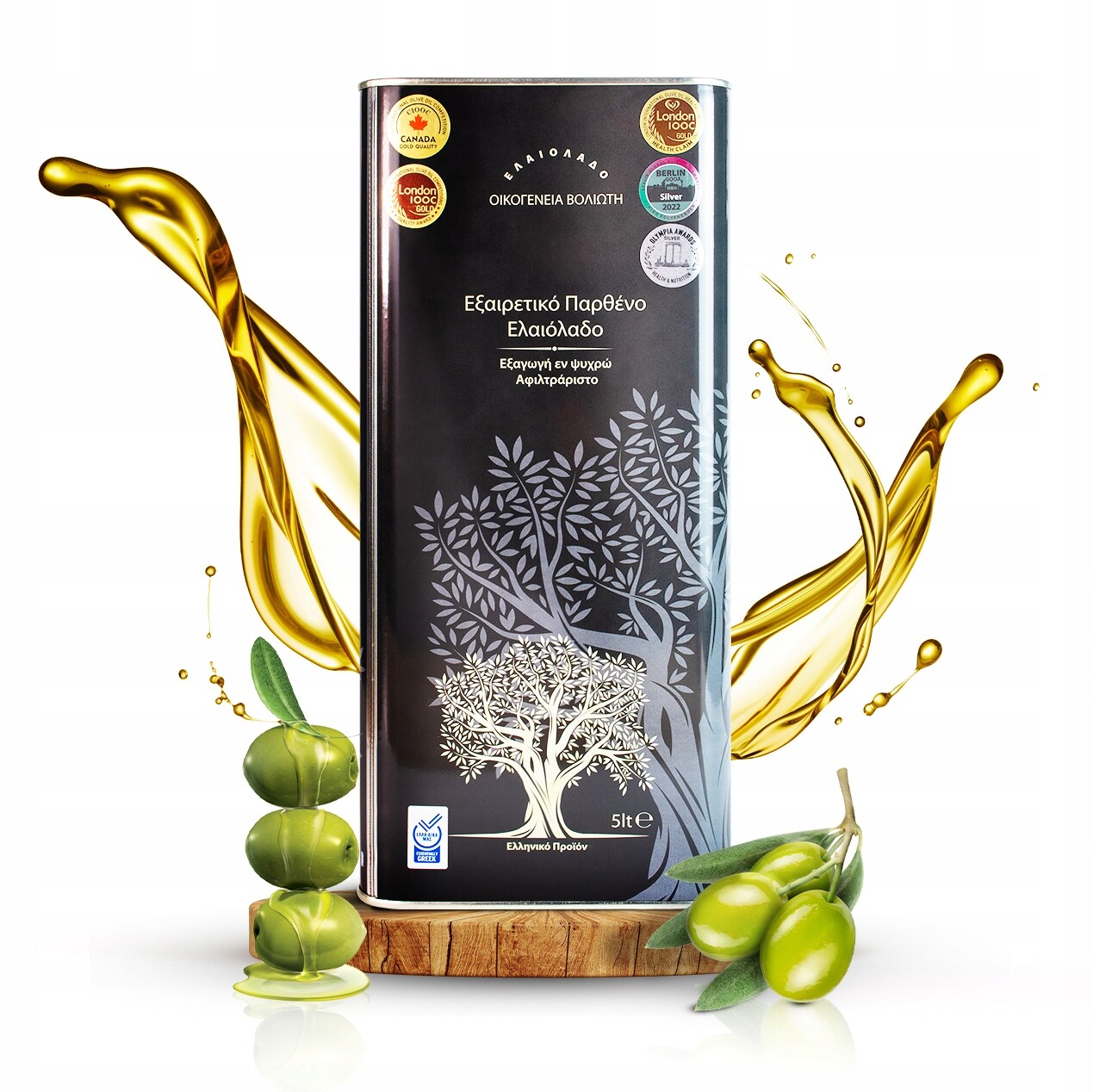 Extra panenský olivový olej nefiltrovaný Voliotis Family 5000 ml