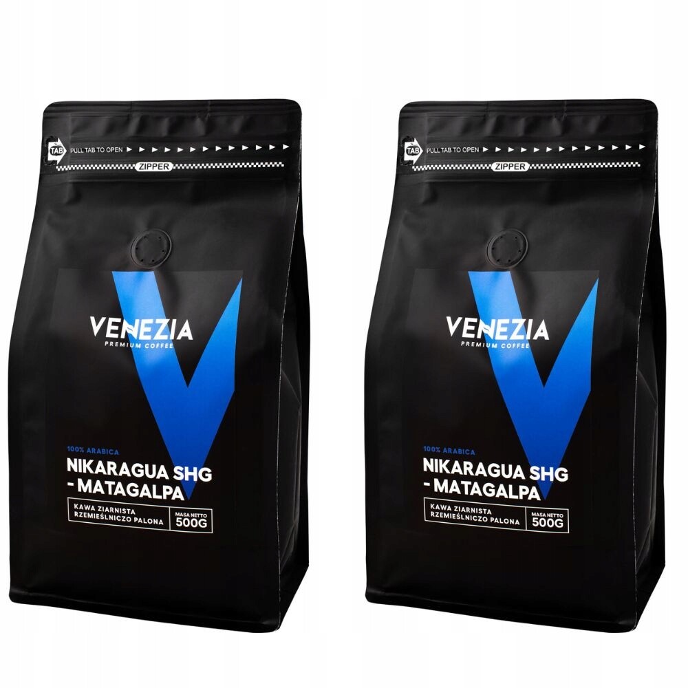 Káva zrnková Venezia Nikaragua Shg Matagalpa 100% arabica 2x500 g 1 kg