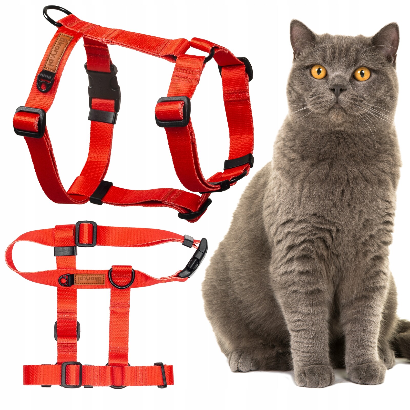 Procházkové postroje typu guard pro kočku Ukory Červené, bez vzoru